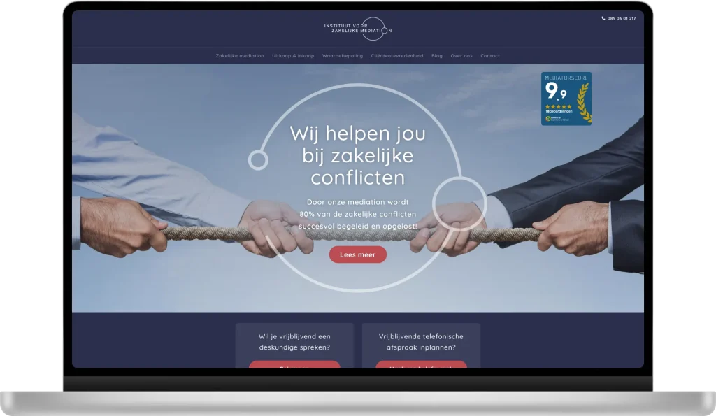 Instituut voor Zakelijke Mediation website