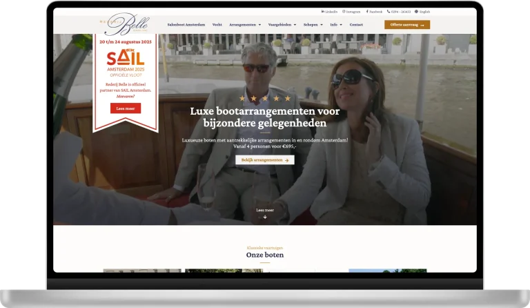 Rederij Belle website