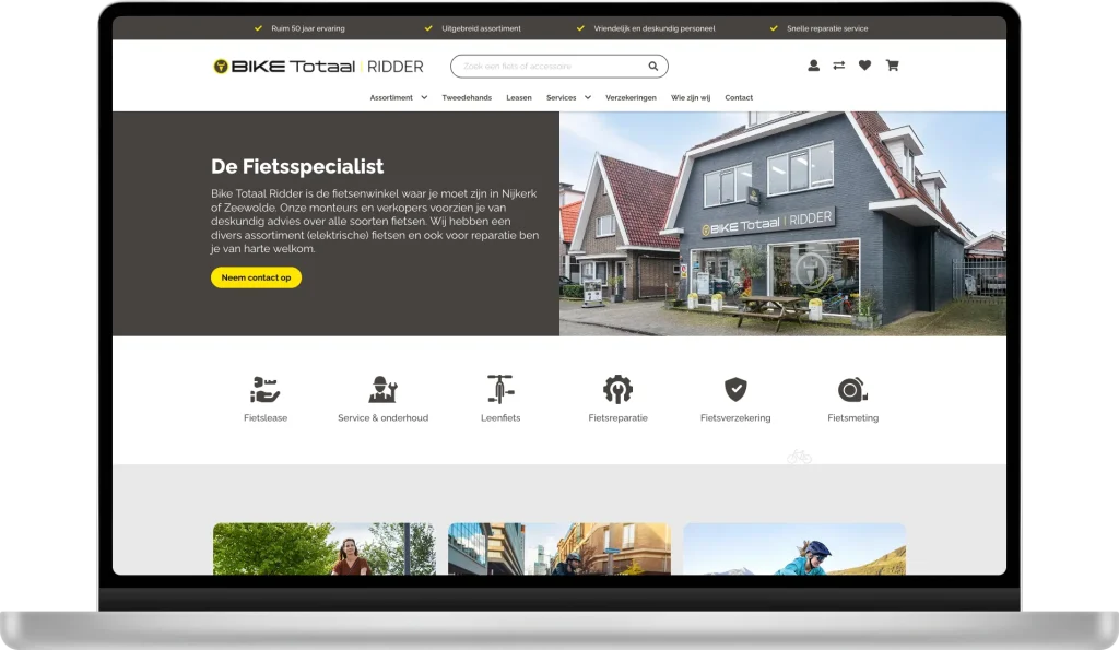 Bike Totaal website