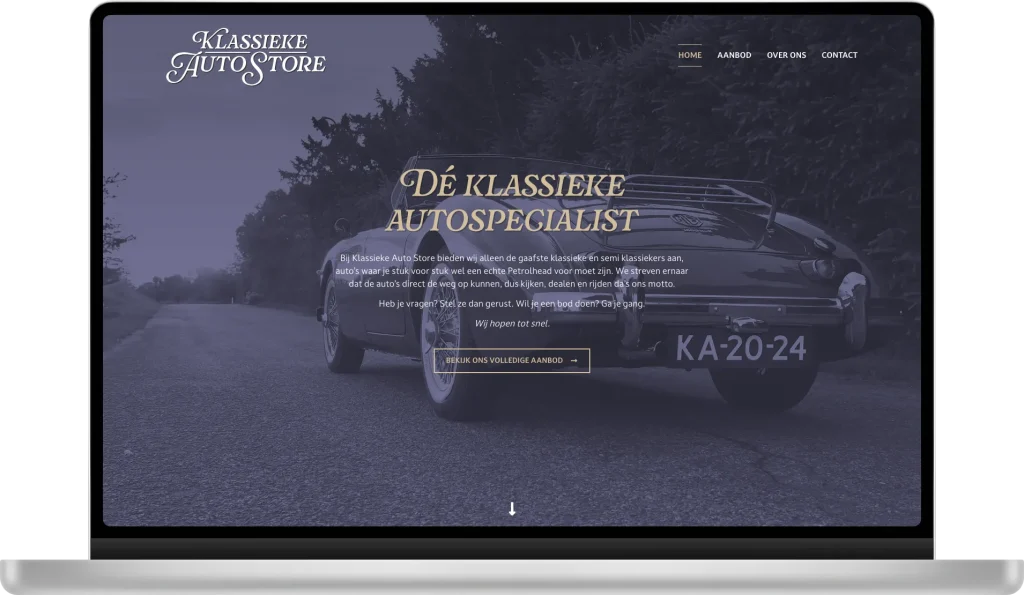Klassieke Auto Store website