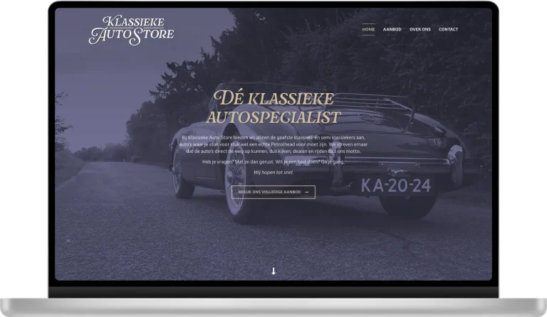Klassieke Auto Store website