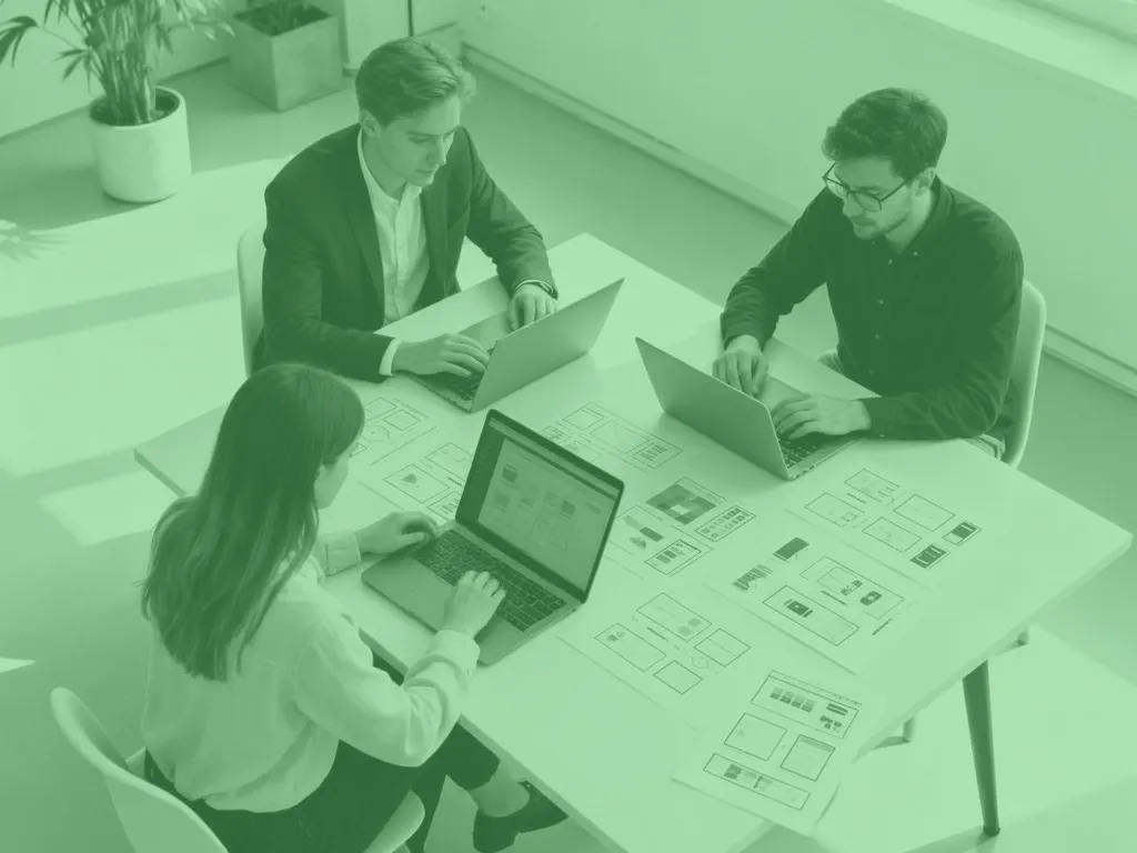 Digital agency team werkt samen aan optimalisatie van een lead generation website voor betere resultaten.