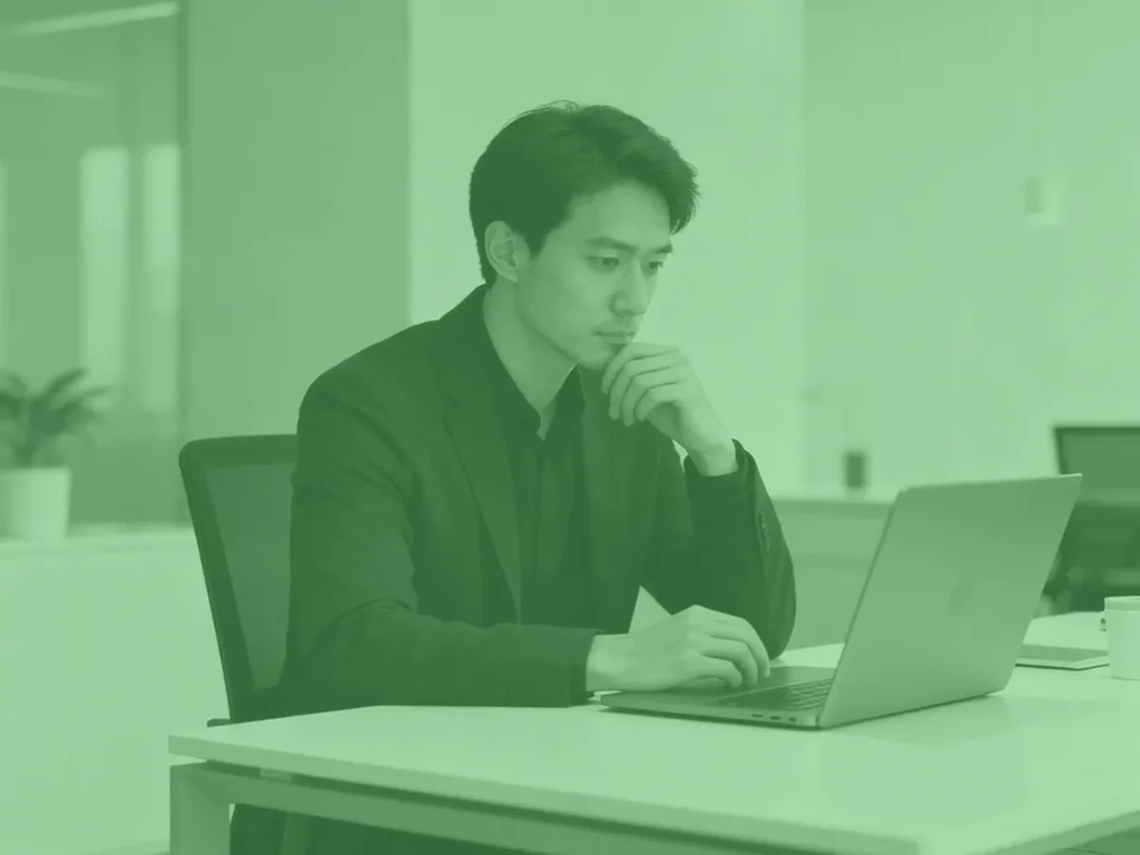 Ondernemer die nadenkt over hoe hij meer leads kan genereren via zijn website.