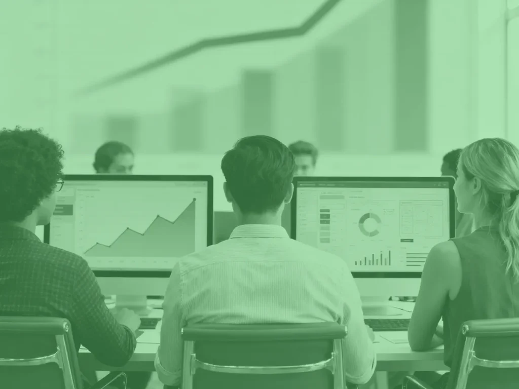 Digital agency team werkt aan strategische webshop optimalisatie om online omzet te verhogen.