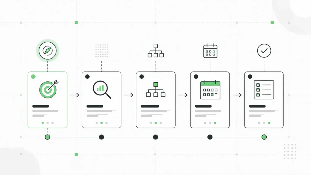 illustratie van SEO content strategie door i-Aspect