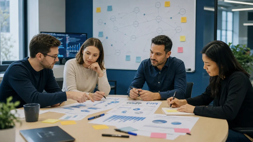 Team van online specialisten analyseert AI-vindbaarheid en vertaalt inzichten naar concrete website-optimalisaties.